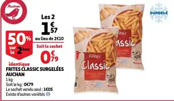 Auchan Frites classic surgelees auchan 1kg aanbieding