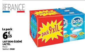 Auchan Lait demi-ecreme lactel aanbieding