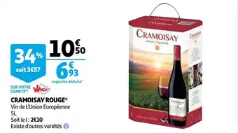 Auchan Cramoisay rouge 5L aanbieding