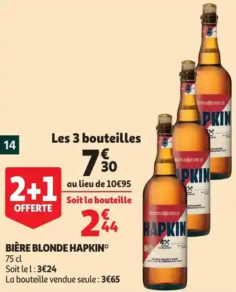 Biere blonde hapkin 75cl
