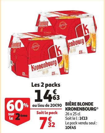 Auchan Biere blonde kronenbourg aanbieding