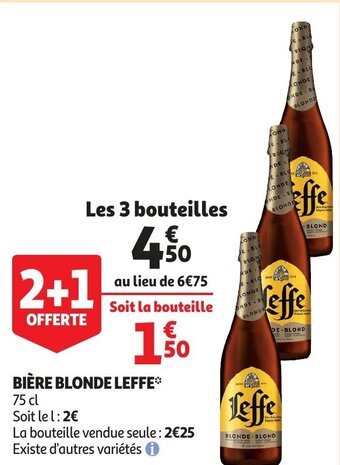 Auchan Biere blonde leffe 75cl aanbieding