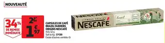 Auchan Capsules de cafe brazil farmers origins nescafe aanbieding