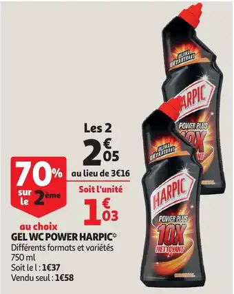 Auchan Gel wc power harpic 750ml aanbieding