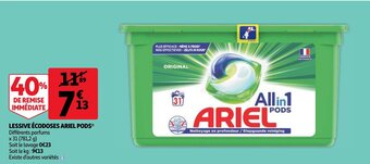 Auchan Lessive ecodoses ariel pods aanbieding