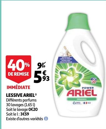 Auchan Lessive ariel aanbieding