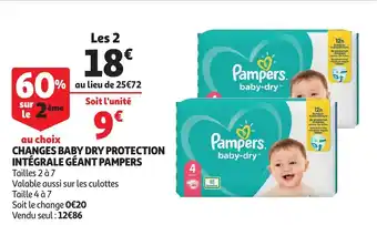 Auchan Changes baby dry protection integrale geant pampers aanbieding