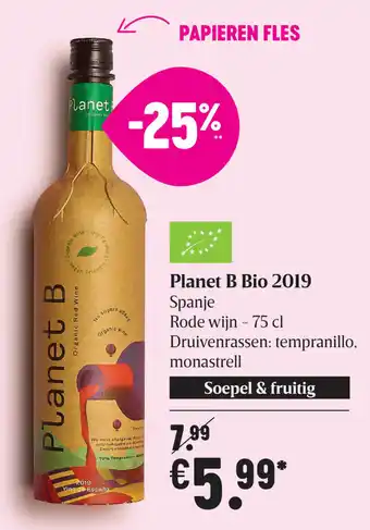 Delhaize Planet b bio 2019 75cl aanbieding