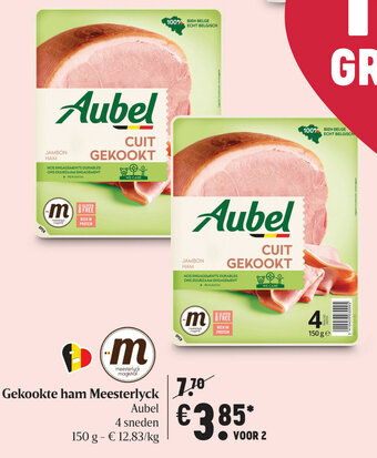 Delhaize Gekookte ham meesterlyck 150g aanbieding