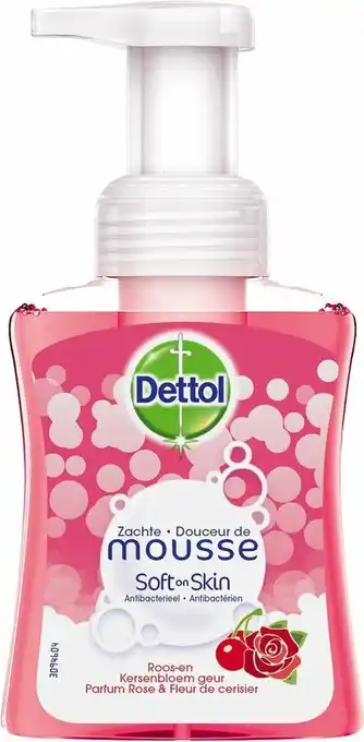 Bol.com Dettol handzeep zachte mousse - antibacterieel - roos & kersenbloesem - 250 ml aanbieding