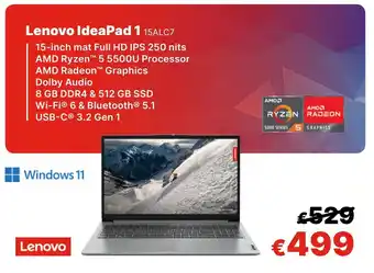 IT Resellers Lenovo IdeaPad 1 aanbieding