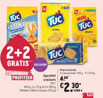 Delhaize Aperitief crackers 250g aanbieding
