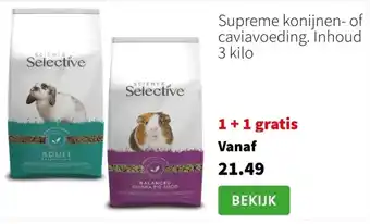 Intratuin Supreme konijnen- of caviavoeding. Inhoud 3 kilo aanbieding