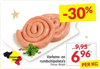 Intermarché Varkens- en rundschipolata's aanbieding