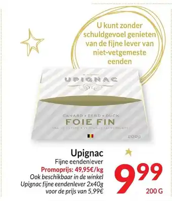 Intermarché Upignac Fijne eendenlever 200g aanbieding