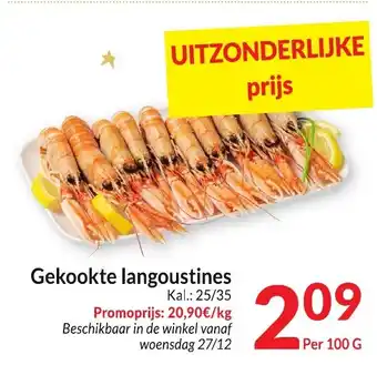 Intermarché Gekookte langoustines 100g aanbieding
