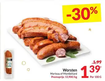 Intermarché Worsten Morteau of Montbéliard 100g aanbieding