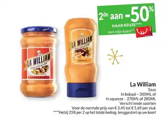 Intermarché La William Saus aanbieding