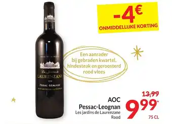 Intermarché AOC Pessac Leognan Les jardins de Laurenzane 75 CL aanbieding