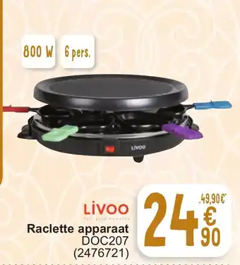 Cora Raclette apparaat DOC207 aanbieding