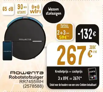 Cora Rowenta Robotstofzuiger RR7455WH aanbieding