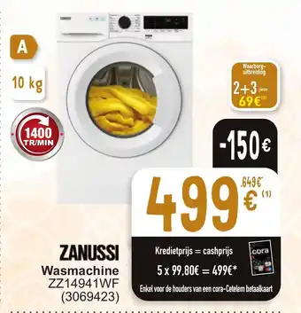 Cora ZANUSSI Wasmachine ZZ14941WF 10kg aanbieding