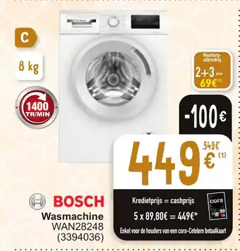 Cora BOSCH Wasmachine WAN28248 aanbieding