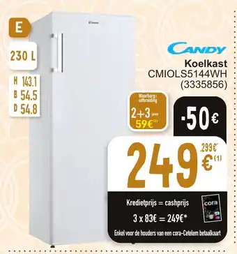 Cora CANDY Koelkast CMIOLS5144WH 230L aanbieding