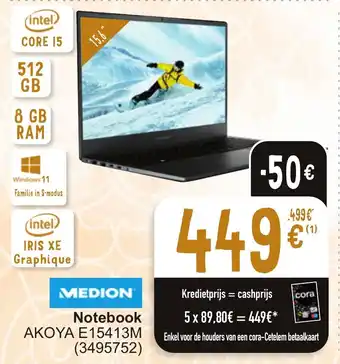 Cora Notebook AKOYA E15413M aanbieding
