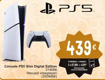 Cora Console PS5 Slim Digital Edition Recupel inbegrepen aanbieding