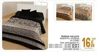 Cora Dekbed met print ADERITO, ATHENA of COME 140 x 200cm aanbieding