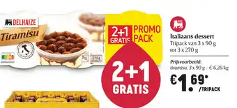 Delhaize Italiaans dessert 3x270g aanbieding