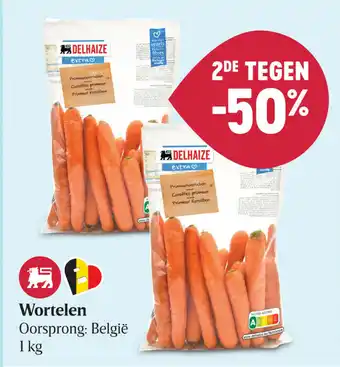 Delhaize Wortelen 1kg aanbieding