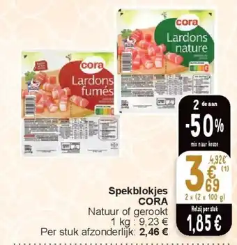 Cora Spekblokjes cora aanbieding