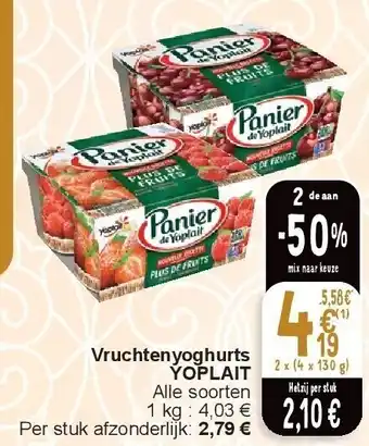 Cora Vruchtenyoghurts yoplait aanbieding