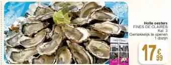 Cora Holle oesters fines de claires aanbieding