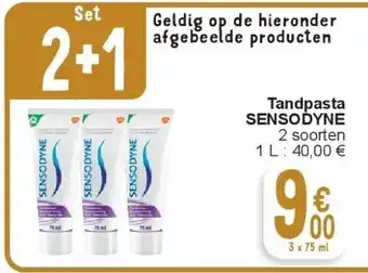 Cora Tandpasta sensodyne aanbieding
