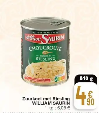 Cora Zuurkool met riesling william saurin aanbieding