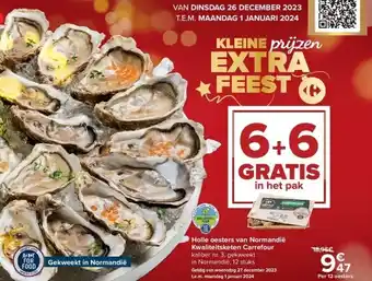 Carrefour Holle oesters van normandië kwaliteitsketen carrefour aanbieding