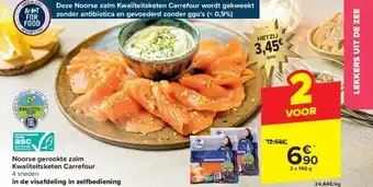 Carrefour Noorse gerookte zalm kwaliteitsketen carrefour aanbieding