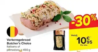 Carrefour Varkensgebraad butcher’s choice aanbieding