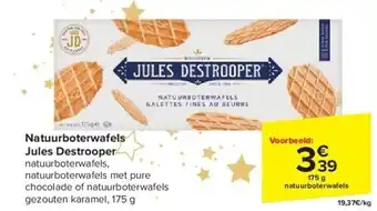 Carrefour Natuurboterwafels jules destrooper aanbieding