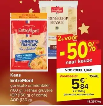 Carrefour Kaas entremont aanbieding