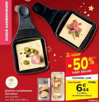 Gamma raclettekaas carrefour