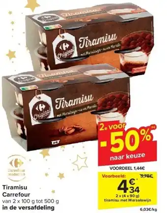 Carrefour Tiramisu carrefour aanbieding