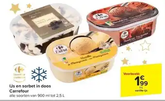 Carrefour Ijs en sorbet in doos carrefour aanbieding