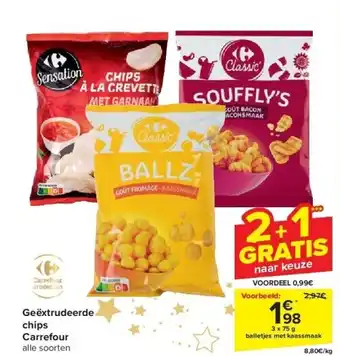 Carrefour Geëxtrudeerde chips carrefour aanbieding