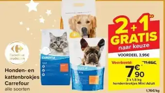 Carrefour Honden- en kattenbrokjes carrefour aanbieding