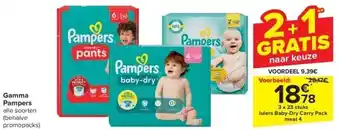 Carrefour Gamma pampers aanbieding