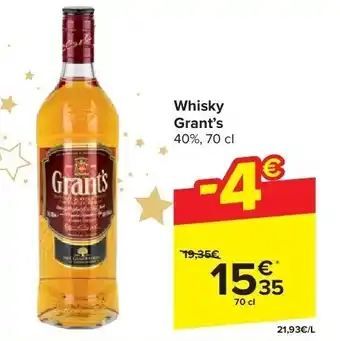 Carrefour Whisky grant’s aanbieding